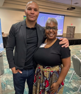 Former NFL Player and Super Bowl Champion Femi Ayanbadejo at the Empowering Healthy EscaRosa Symposium at University of West Florida